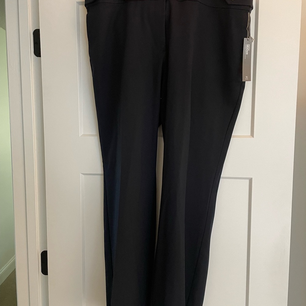 LOFT Navy Trousers with Gold Button
